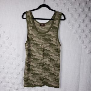 Kerisma Green & Tan Knit Tank Top